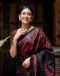 Red Khadi Abstract Printed Saree for Stylish Ethnic & Casual Wear
