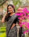 Black Khadi Printed Saree for Elegant Ethnic & Casual Wear - Image 5