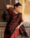 Red Khadi Abstract Printed Saree for Stylish Ethnic & Casual Wear - Image 2